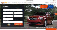 Desktop Screenshot of milescarrental.com