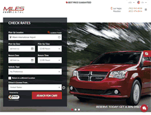 Tablet Screenshot of milescarrental.com